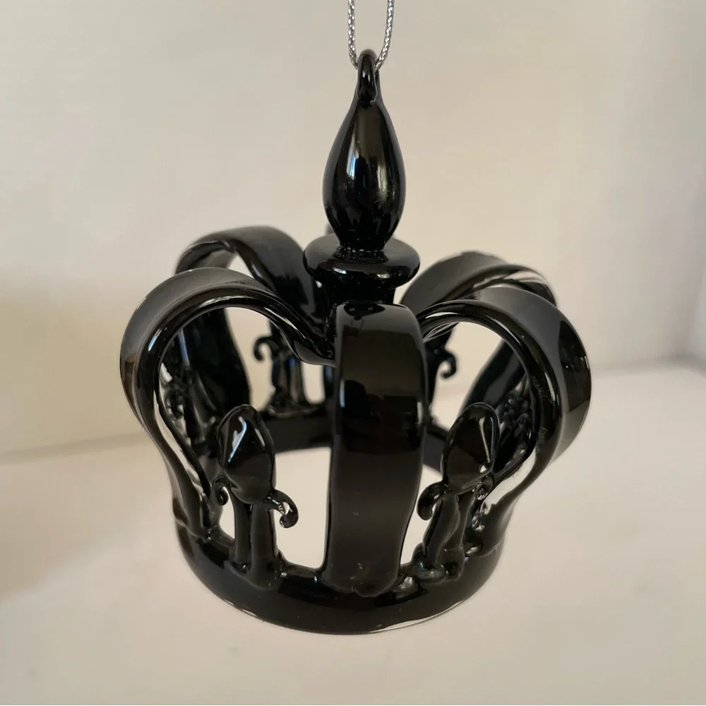 West Elm Gray Crown Christmas Ornament